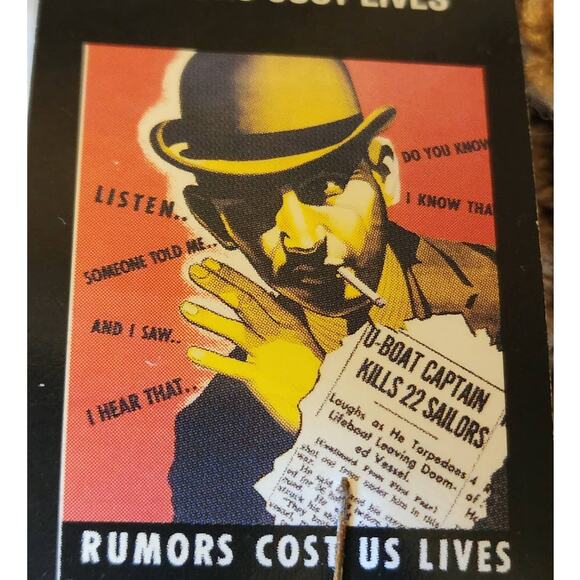 Rumors Cost Us Lives Military Wartime Recruiting Propaganda Poster Reproduction - Picture 1 of 6